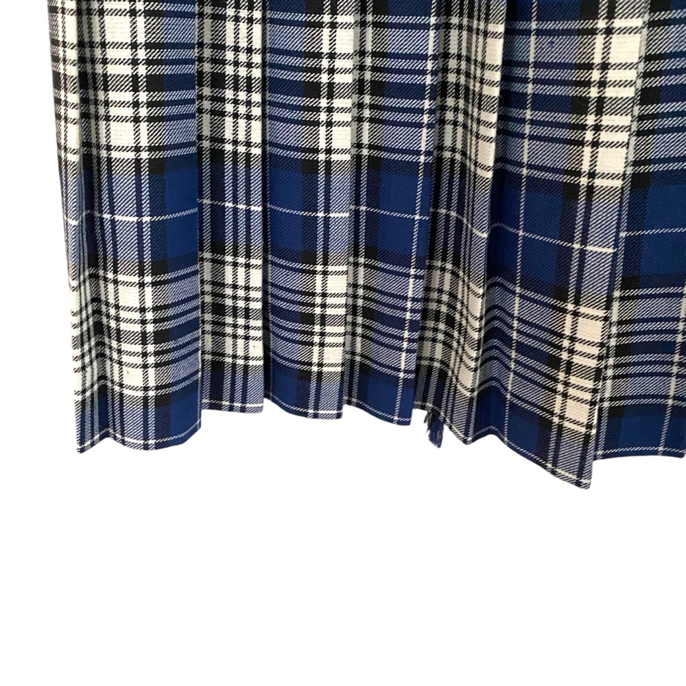 Vintage 90’s Michele Plaid Pleated Mini Skirt Size 8 - Picture 4 of 10